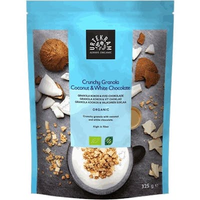 Urtekram Crunchy Granola Coconut &amp; White Chocolate 325 g