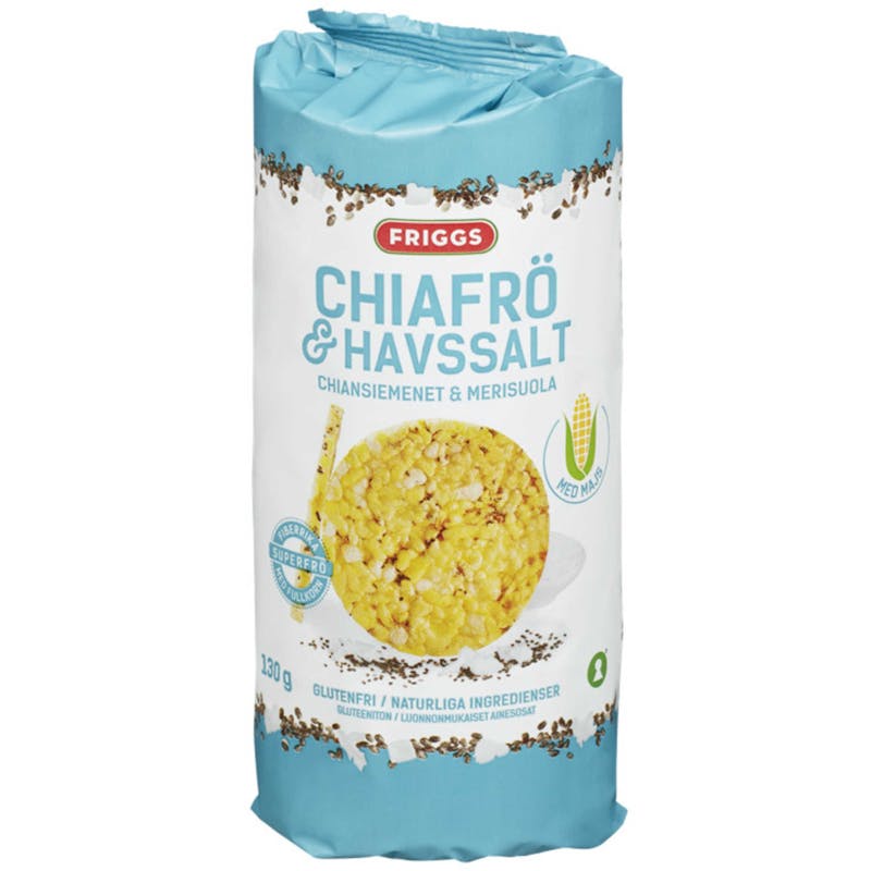 Friggs Majskiks Chia & Havsalt 130 g