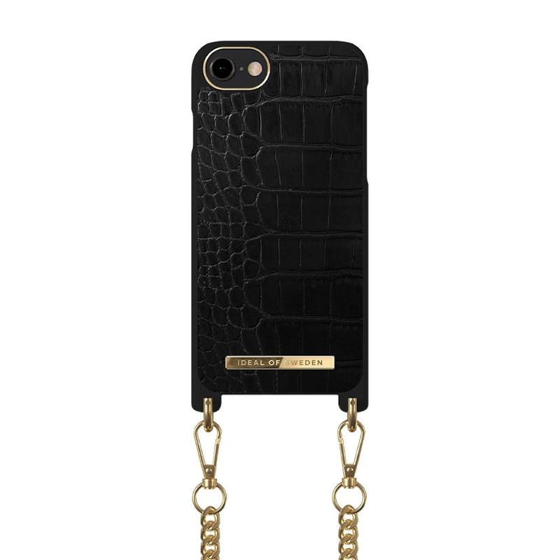 iDeal Of Sweden Phone Necklace Case iPhone 6/6S/7/8/SE Jet Black Croco 6/6S/7/8/SE