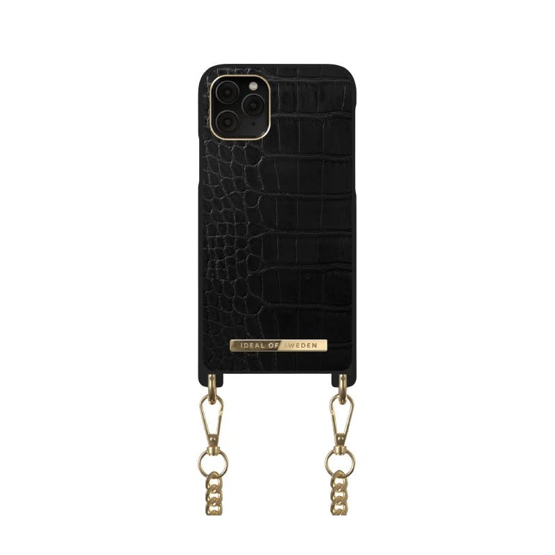 iDeal Of Sweden Phone Necklace Case iPhone 11 Pro Jet Black Croco iPhone 11 Pro