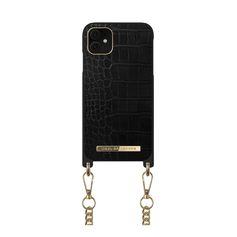 iDeal Of Sweden Phone Necklace Case iPhone 11 Jet Black Croco iPhone 11