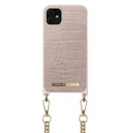 iDeal Of Sweden Ideal Phone Necklace Case iPhone 11 Misty Rose Croco iPhone 11