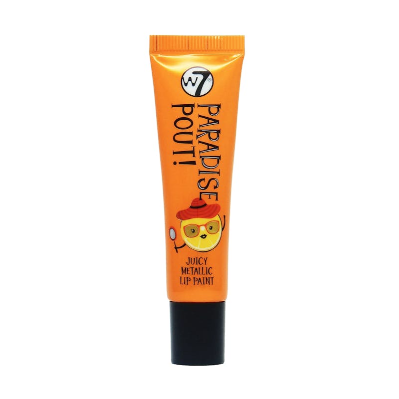 W7 Paradise Pout! Juicy Metallic Lip Paint Outrageous Orange 13 ml