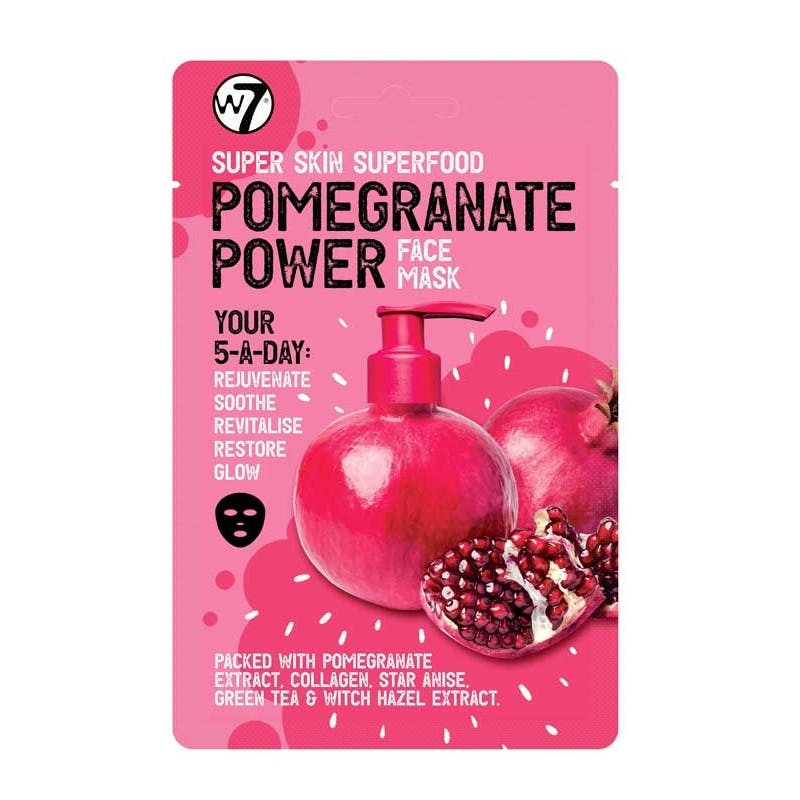 W7 Super Skin Superfood Pomegranate Power Face Mask 18 g