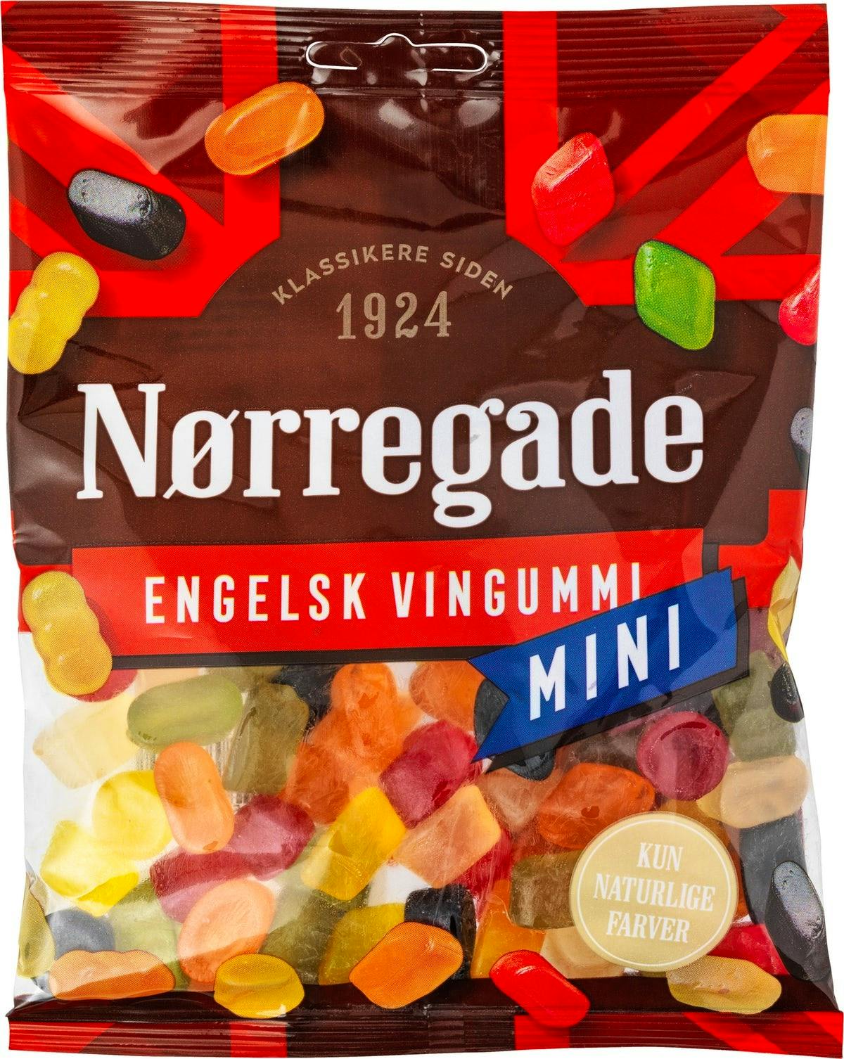 Nørregade Nørregade Mini Engelsk Vingummi 130 g
