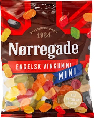 Nørregade Nørregade Mini Engelsk Vingummi 130 g