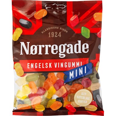 Nørregade Nørregade Mini Engelsk Vingummi 130 g