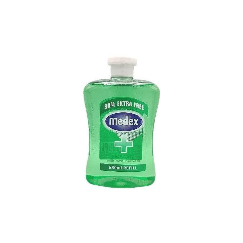 Medex Hand Wash Antibacterial Aloe Vera Refill 650 ml