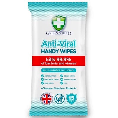 Green Shield Anti-Viral Wipes 15 kpl