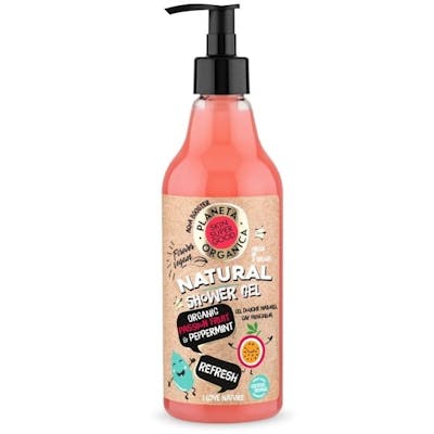 Planeta Organica Natural Organic Passionfruit &amp; Peppermint Shower Gel 500 ml