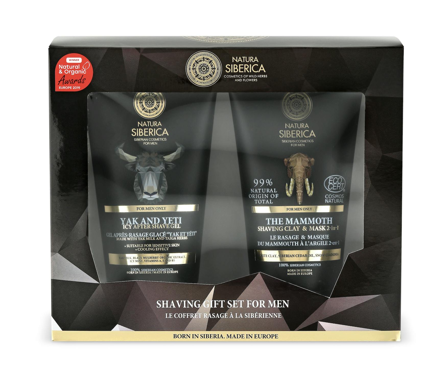 Natura Siberica Shaving Set After Shave Gel & Shaving Clay & Mask 2in1 2 x 150 ml