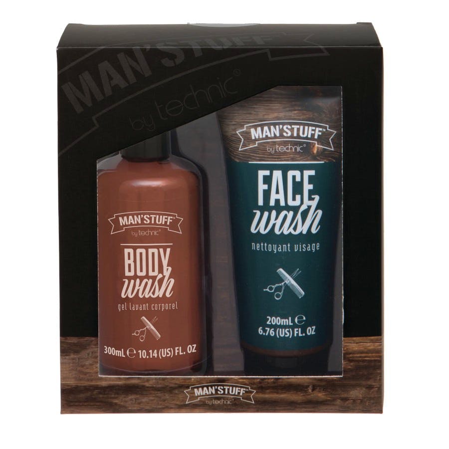 Man'Stuff Double Act Body & Face Wash Gift Set 300 ml + 200 ml 3.99