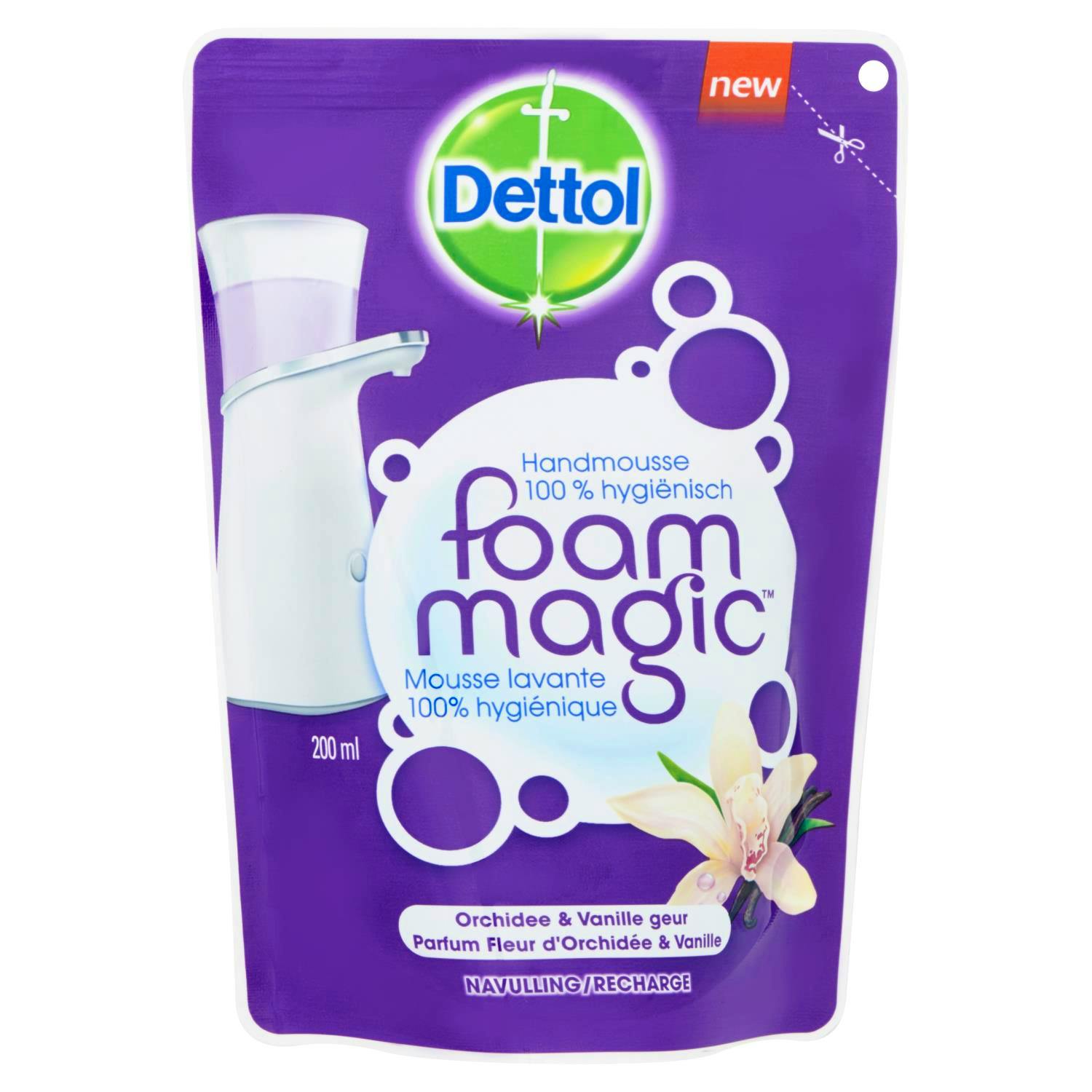 pakket Bediening mogelijk wees onder de indruk Dettol Foam Magic Vanilla Orchid Handzeep Navulverpakking 200 ml - 1.99 EUR  - luxplus.nl