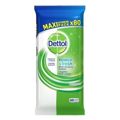 Dettol Power & Fresh Original Disinfectant Antibacterial Wipes Maxi Pack 80 st
