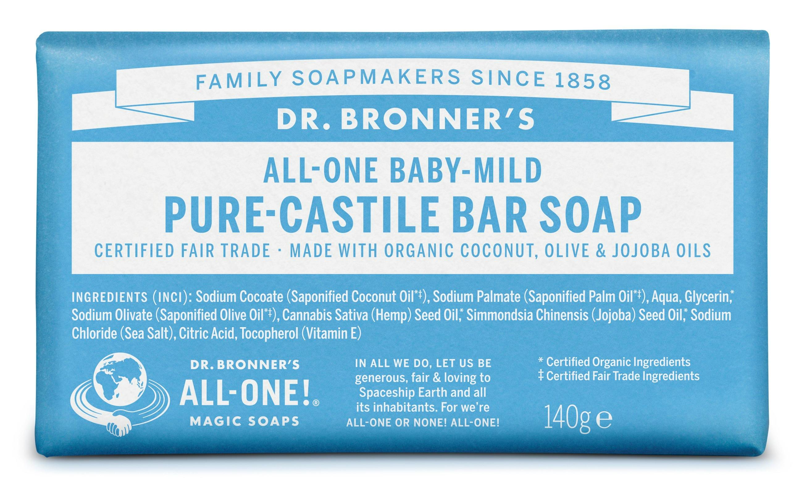 Dr. Bronner’s Bar Soap Baby Mild Neutral 140 g