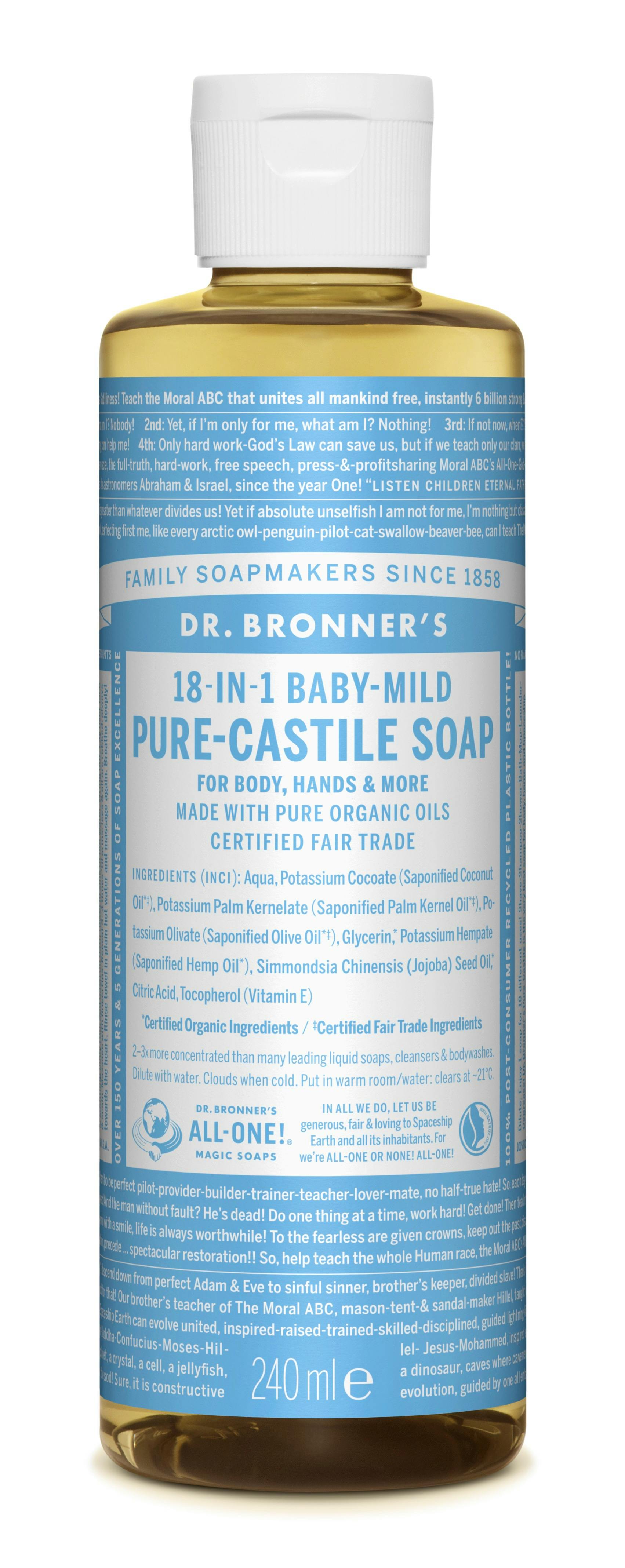 Dr. Bronner’s Castile Soap Baby Mild Neutral 240 ml