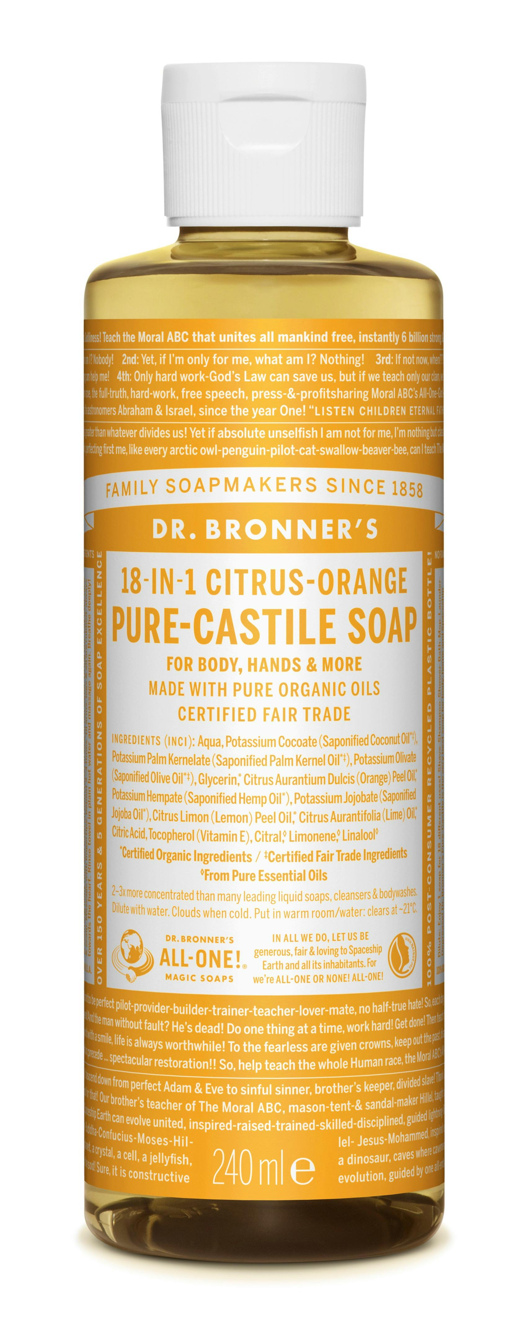 Dr. Bronner’s Castile Soap Citrus Orange 240 ml