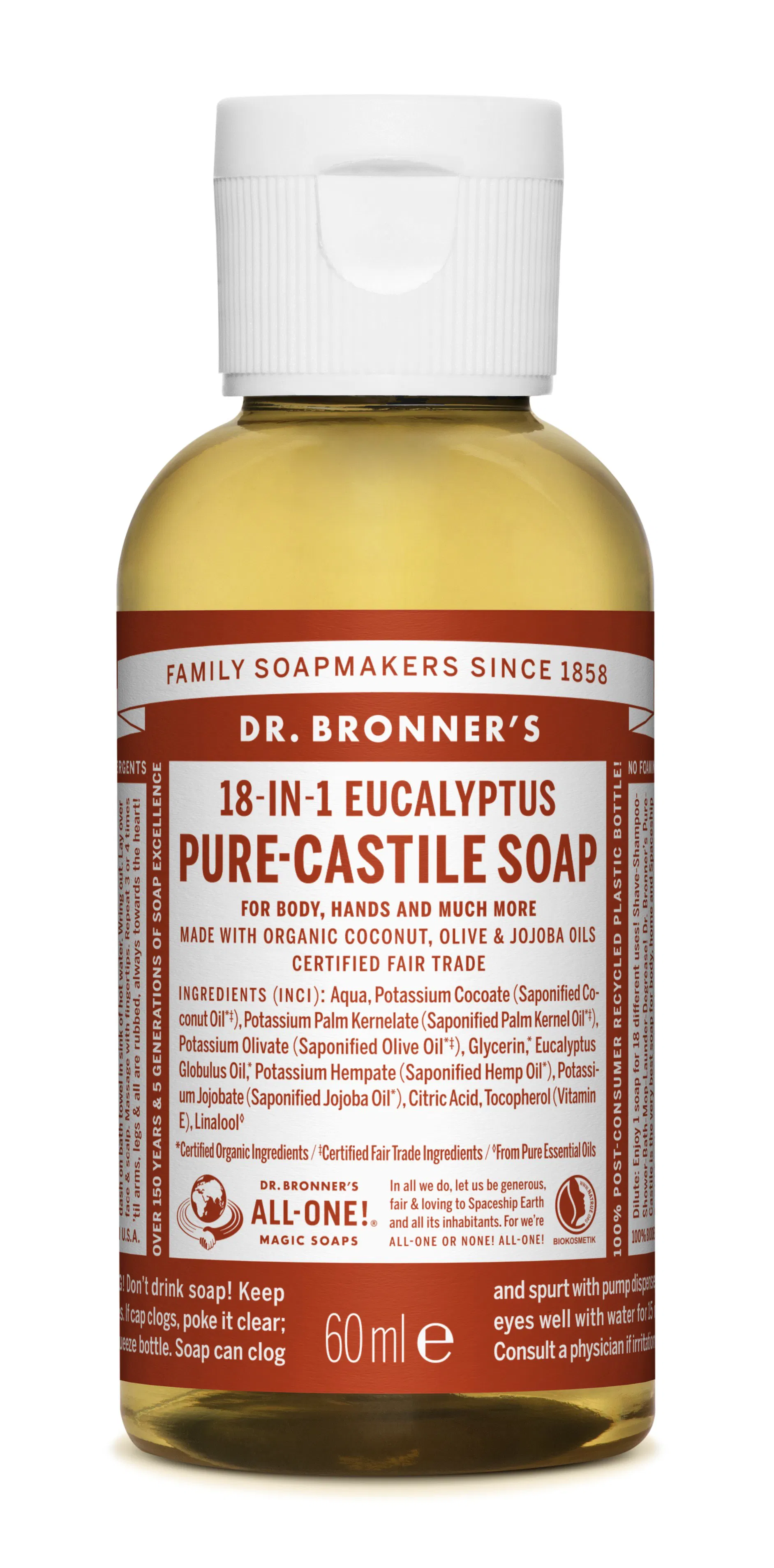 Dr. Bronner’s Castile Soap Eucalyptus 60 ml