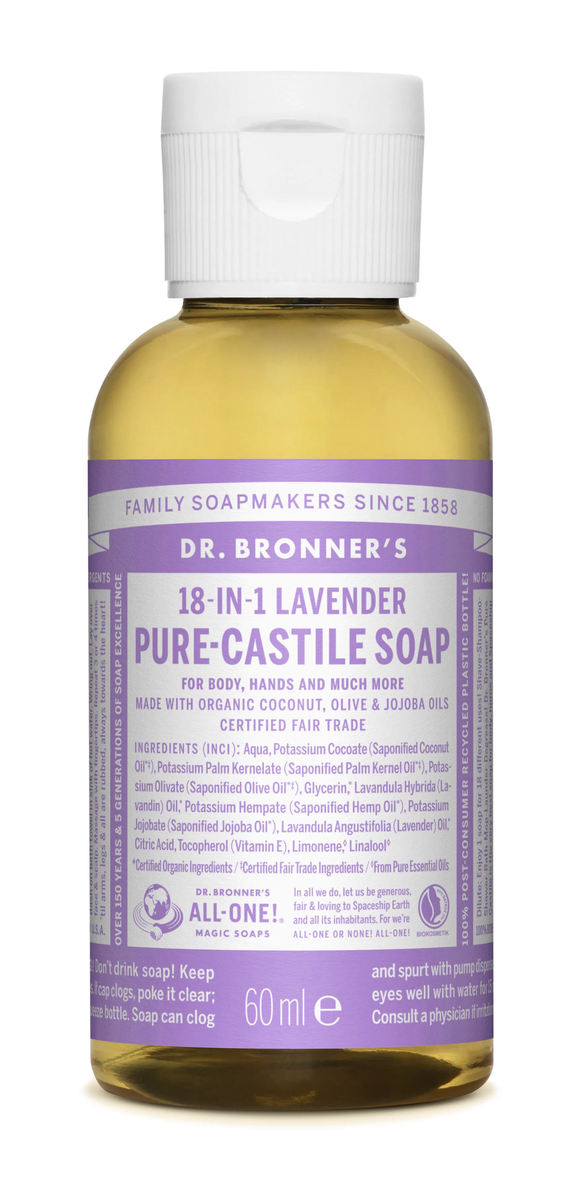 Dr. Bronner’s Castile Soap Lavender 60 ml