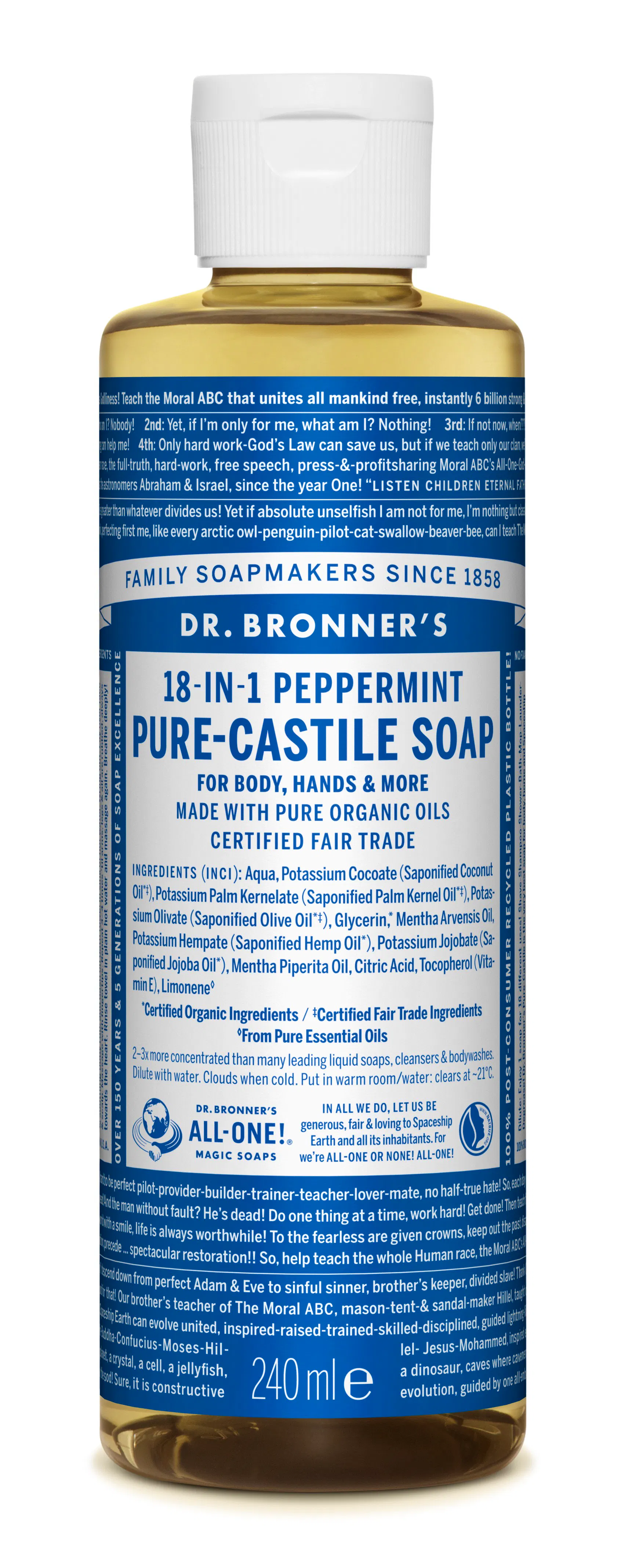 Dr. Bronner’s Castile Soap Peppermint 240 ml