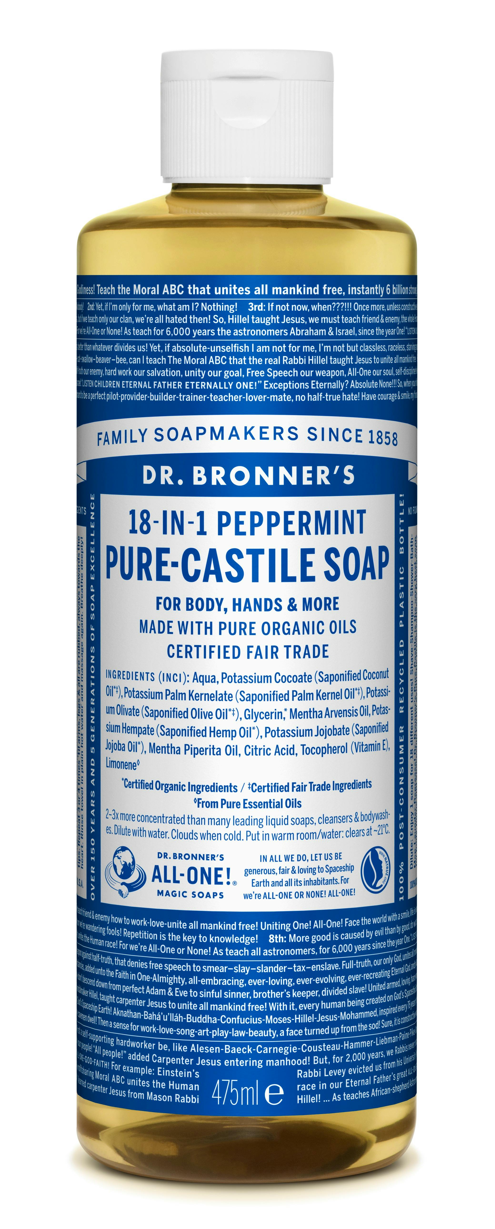 Dr. Bronner’s Castile Soap Peppermint 475 ml