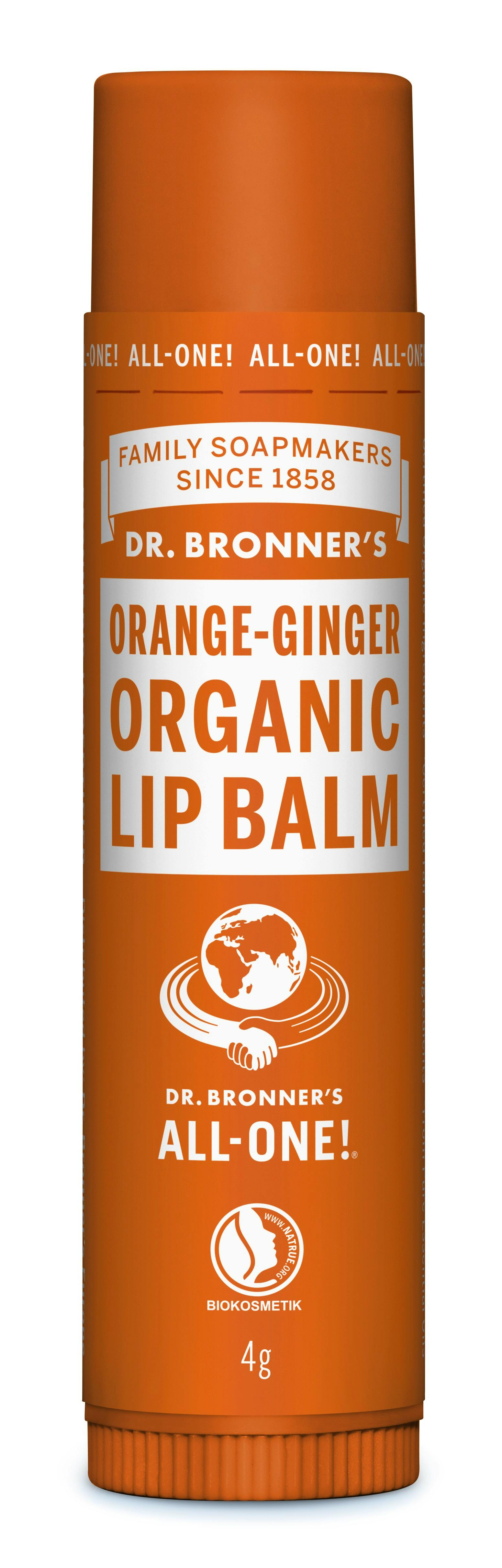 Dr. Bronner’s Organic Lip Balm Orange Ginger 4 g