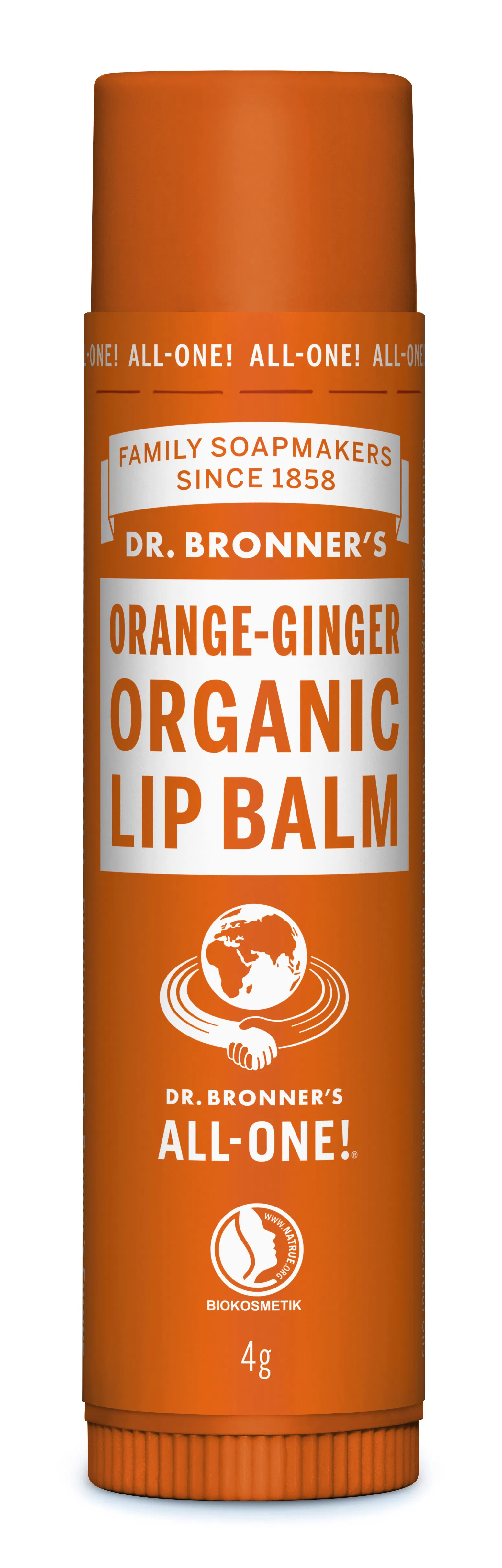 Dr. Bronner’s Organic Lip Balm Orange Ginger 4 g