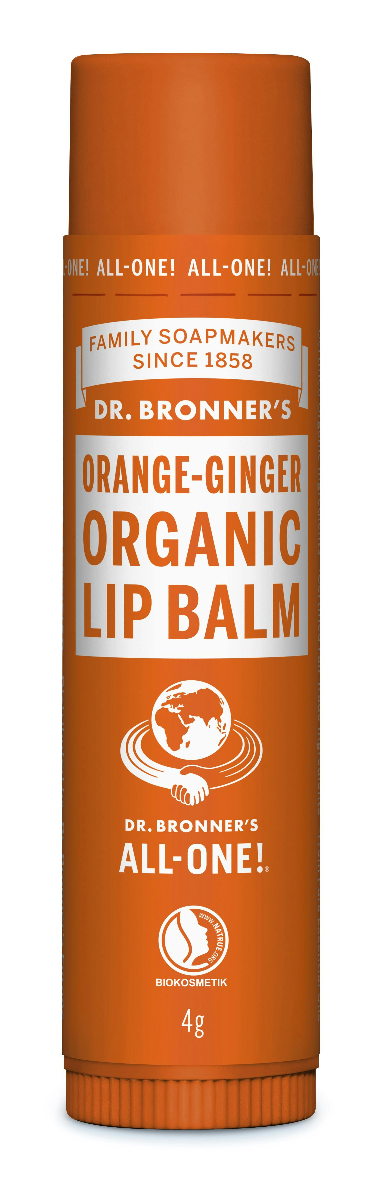 Dr. Bronner’s Organic Lip Balm Orange Ginger 4 g