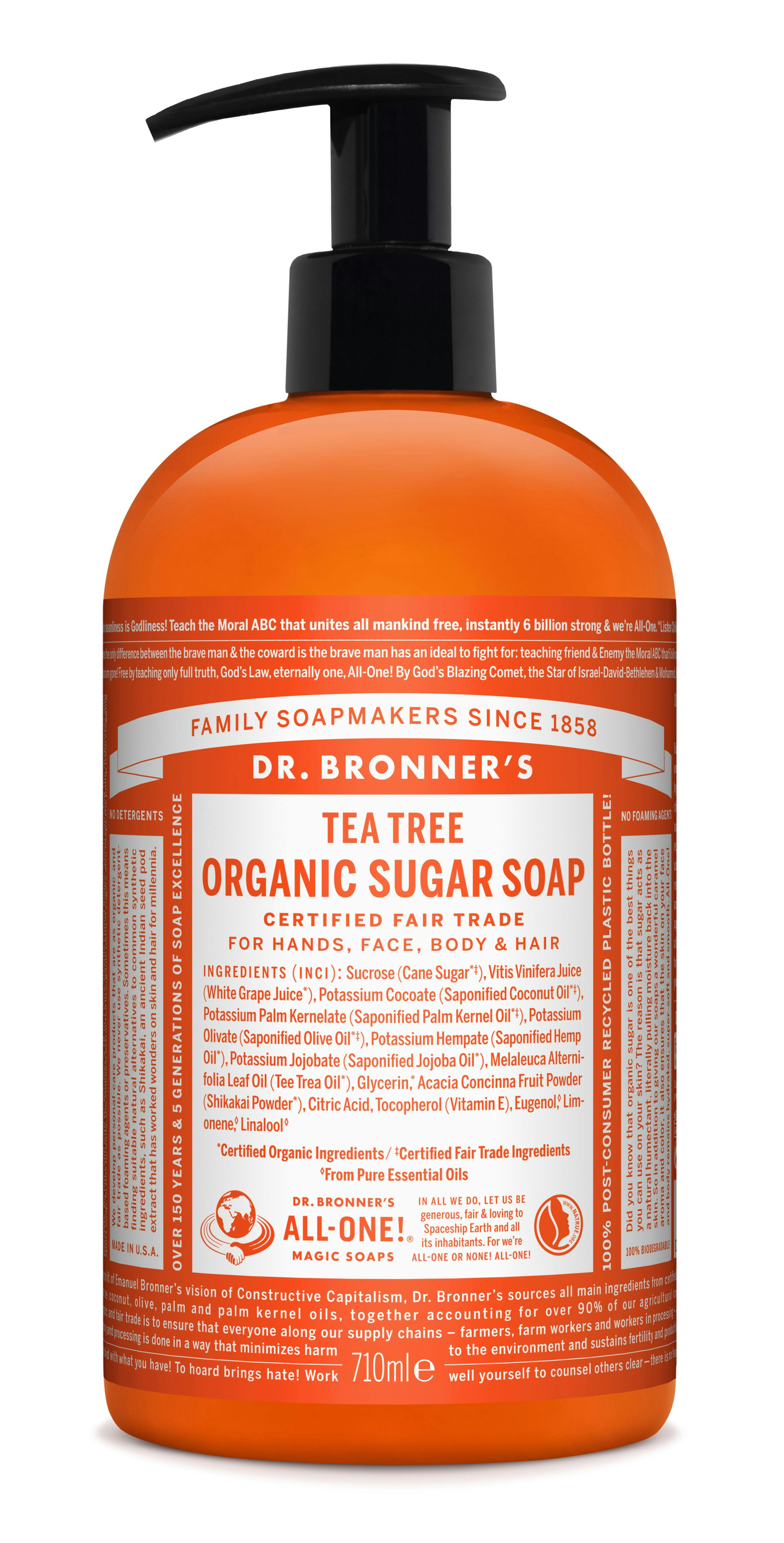 Dr. Bronner’s Organic Sugar Soap Tea Tree 710 ml