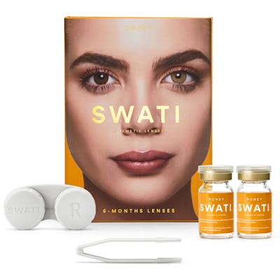 Swati Farvede Kontaktlinser Honey 6 Måneder 1 par