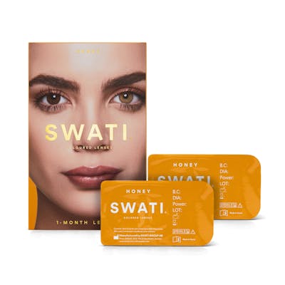 Swati Coloured Lenses Honey 1 Month 1 pair