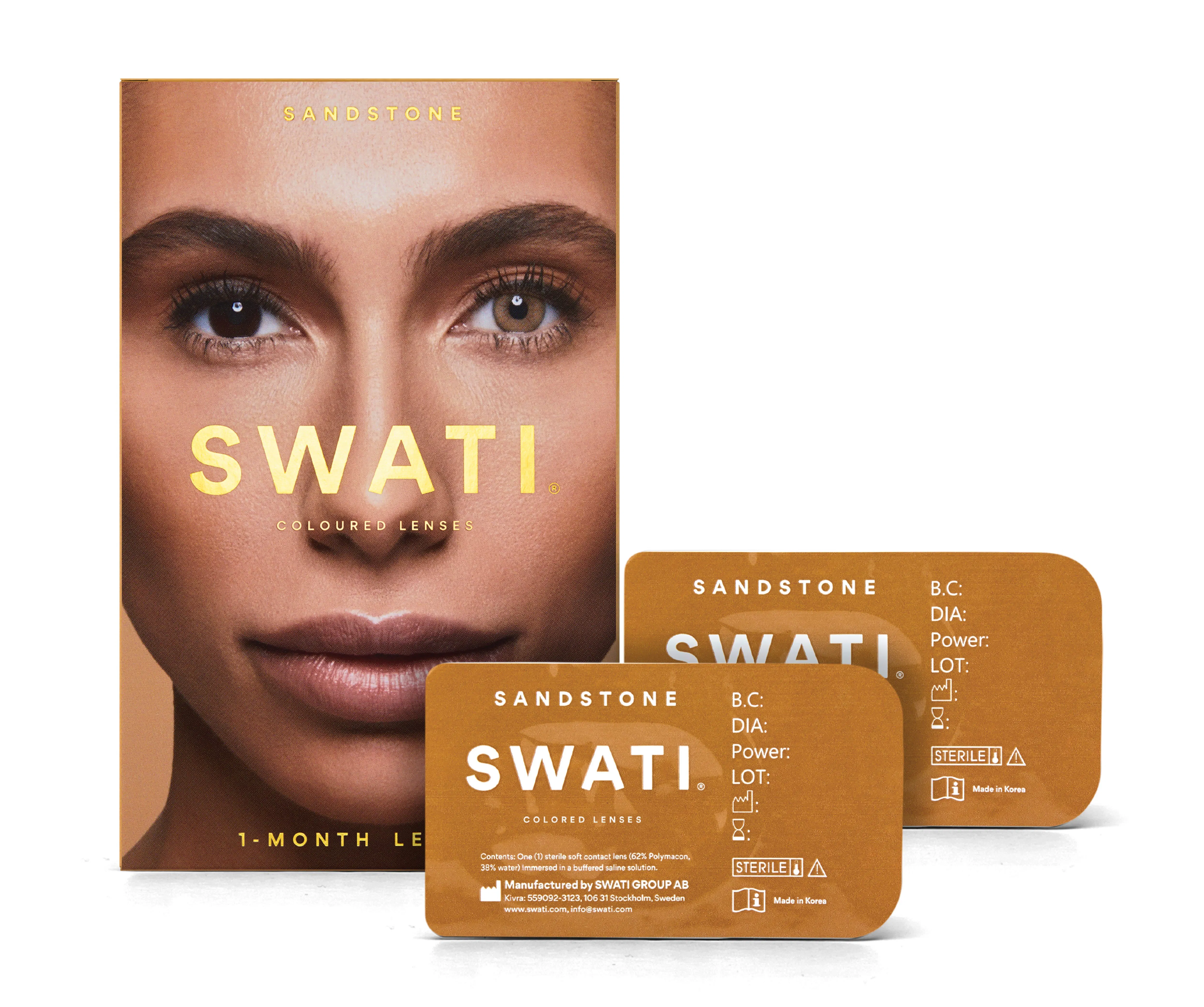 Swati Coloured Lenses Sandstone 1 Month 1 pair