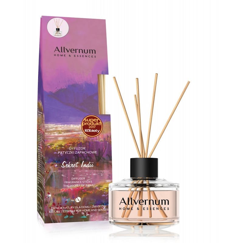 Allvernum Home Scent Diffuser &amp; Fragrance Sticks The Secret Of India 50 ml