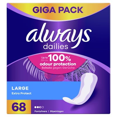 Always Dailies Extra Protect Large 68 pcs