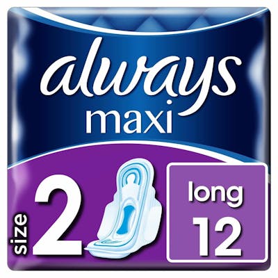 Always Maxi Long With Wings 12 pcs