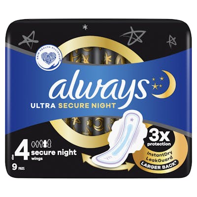 Always Ultra Secure Night With Wings 9 kpl