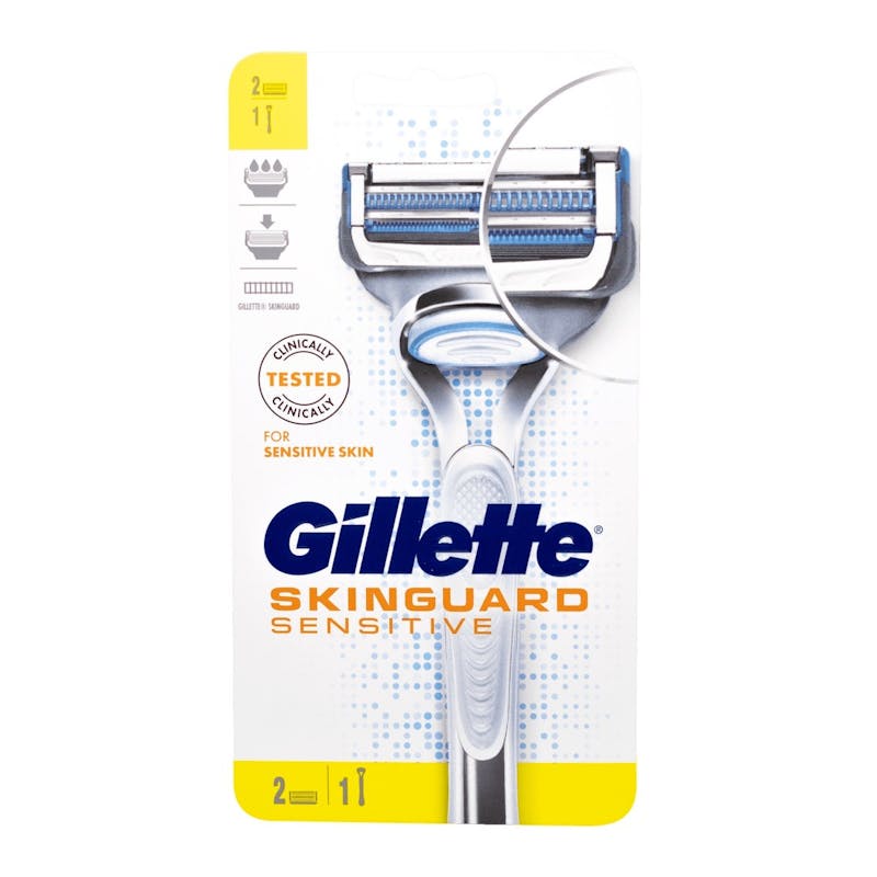 Ledelse udtryk loyalitet Gillette Skinguard Sensitive Skraber & Barberblade 1 stk + 2 stk - 72.95 kr