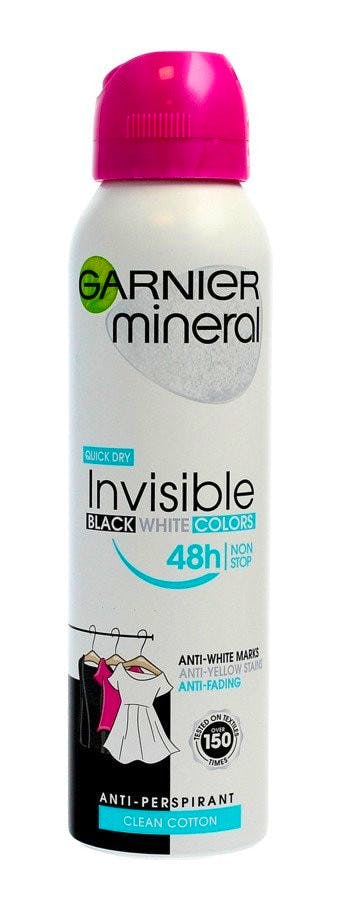 Garnier Mineral Invisible 48h Clean Cotton Deospray