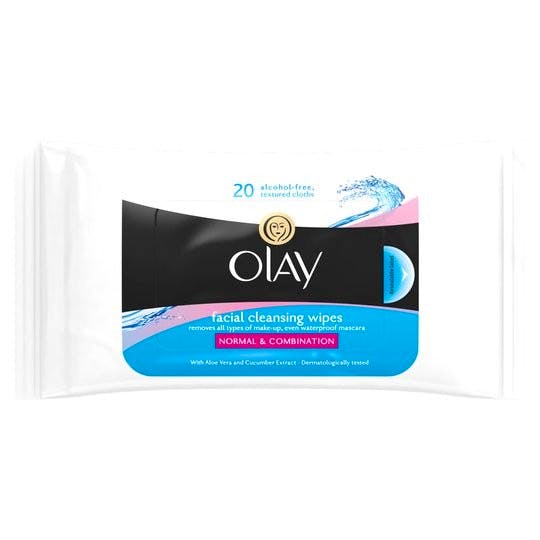 Olay Cleansing Face Wipes Normal & Combination Skin 20 pcs £2.75