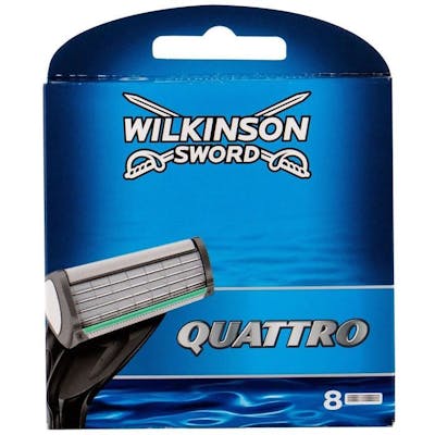 Wilkinson Sword Quattro vaihtoterät 8 kpl