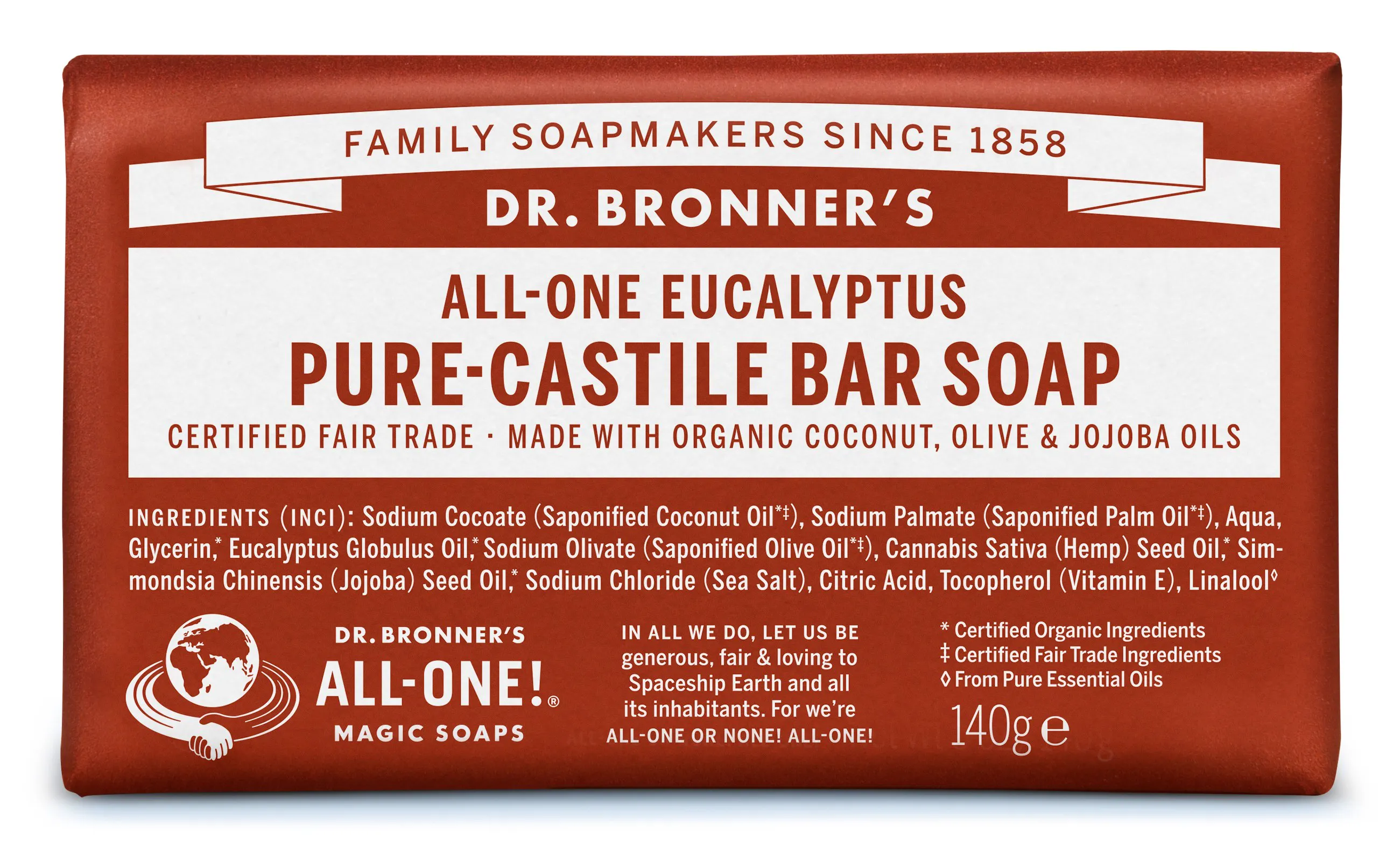Dr. Bronner’s Bar Soap Eucalyptus 140 g