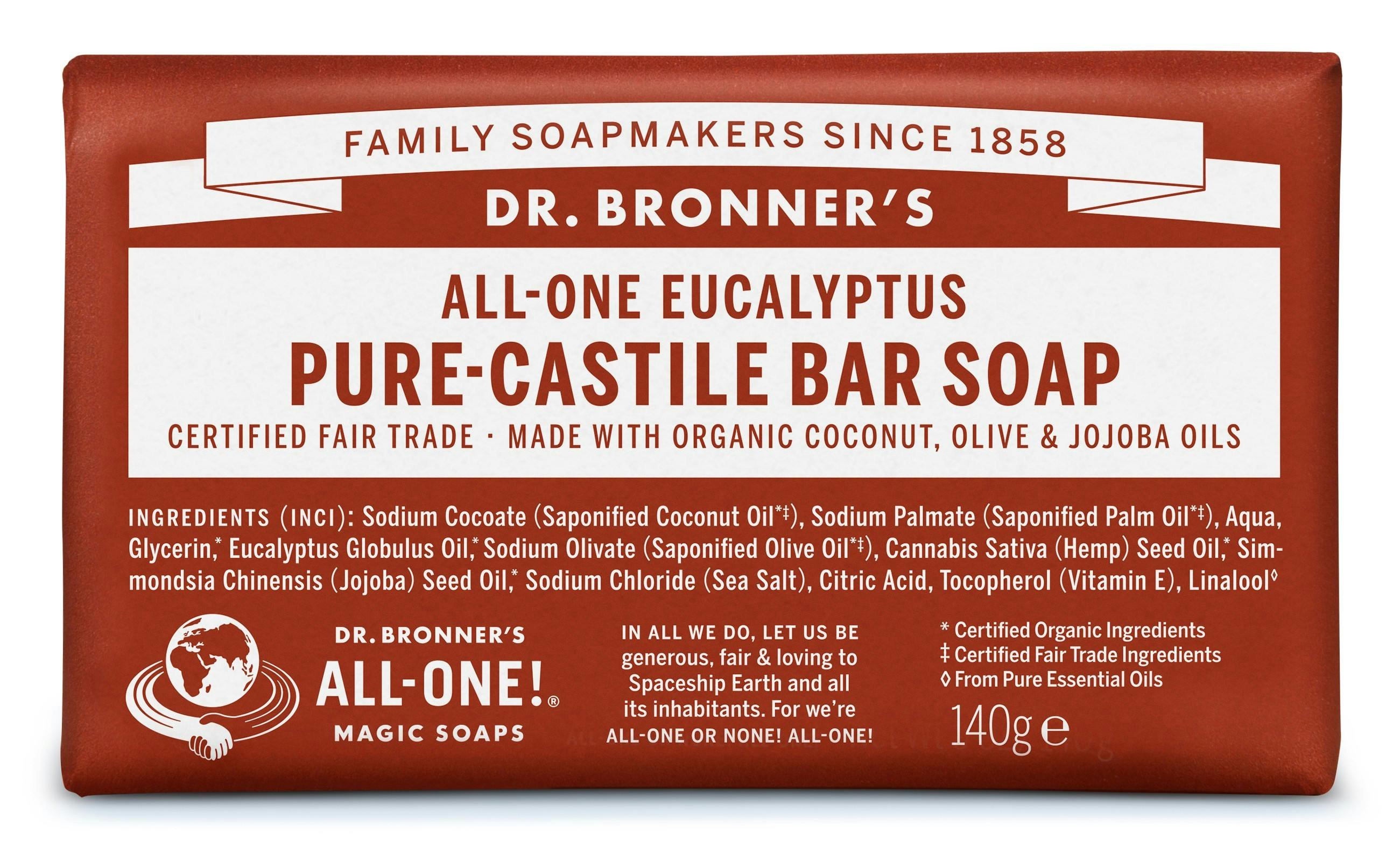 Dr. Bronner’s Bar Soap Eucalyptus 140 g