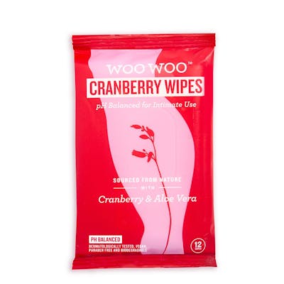 Woo Woo Cranberry Wipes For Intimate Use 12 stk