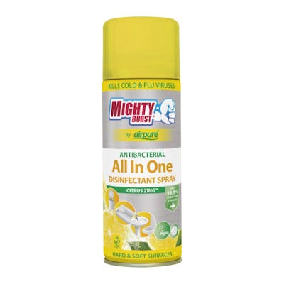 Mighty Burst All In One Disinfectant Spray Lovely Lemons 450 ml