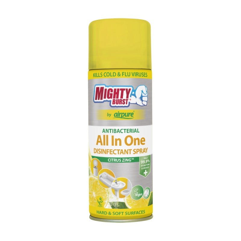 Mighty Burst All In One Disinfectant Spray Lovely Lemons 450 ml