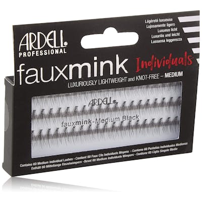 Ardell Fauxmink Individuals Knot Free Medium Lashes Black 60 stk