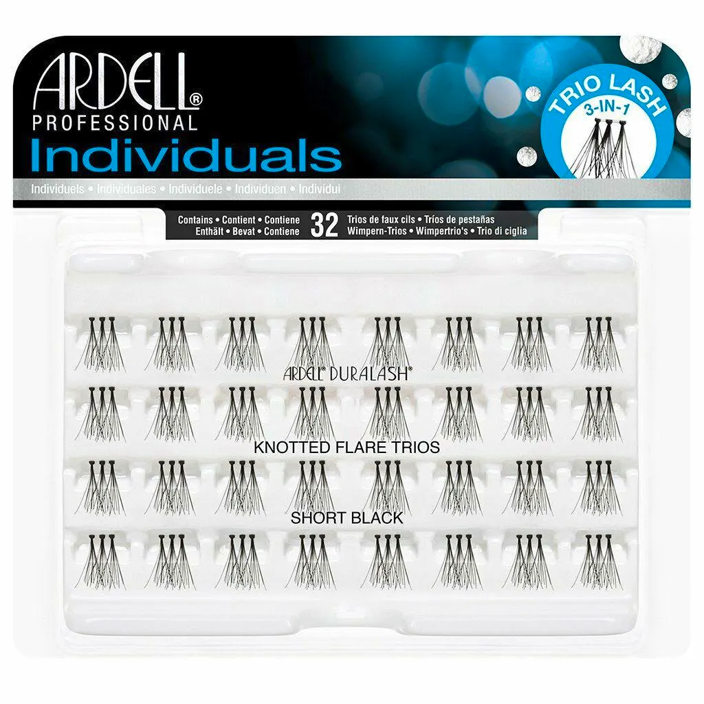 Ardell Individuals Knotted Flare Trios Short Black 32 pcs