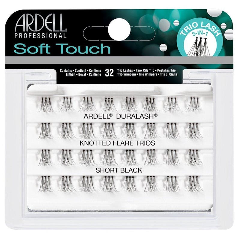 Ardell Soft Touch Knotted Flare Trios Short Black 32 pcs