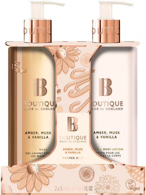 The Boutique Collection Amber Musk Vanilla Hand Care Duo x