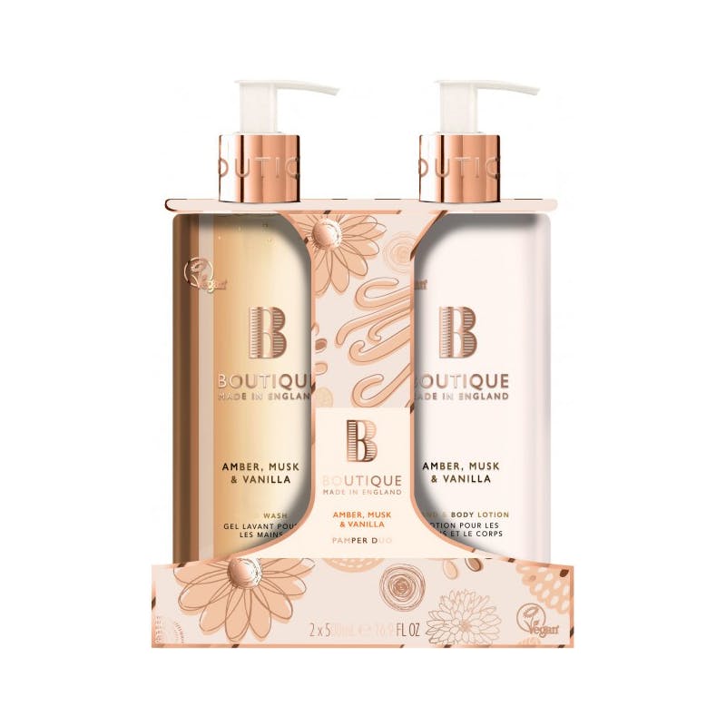 The Boutique Collection Amber Musk Vanilla Hand Care Duo x